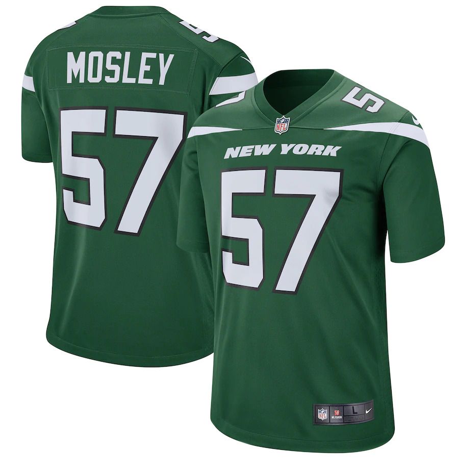 Men New York Jets #57 C.J. Mosley Nike Gotham Green Game NFL Jersey->new york giants->NFL Jersey